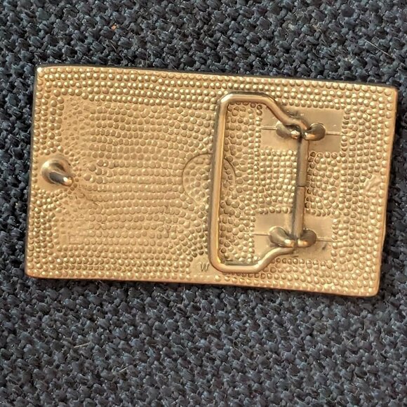 Vintage Worked‎ Copper Silver Metal Belt Buckle Engraved Western Boho Unisex main image 7